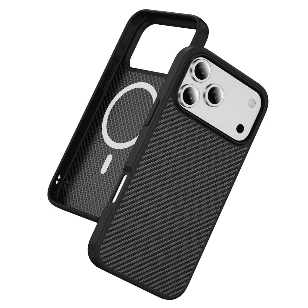 Чехол-рамка из углеродного волокна для iPhone 16PM с магнитной защитой от падений для iPhone 17/15