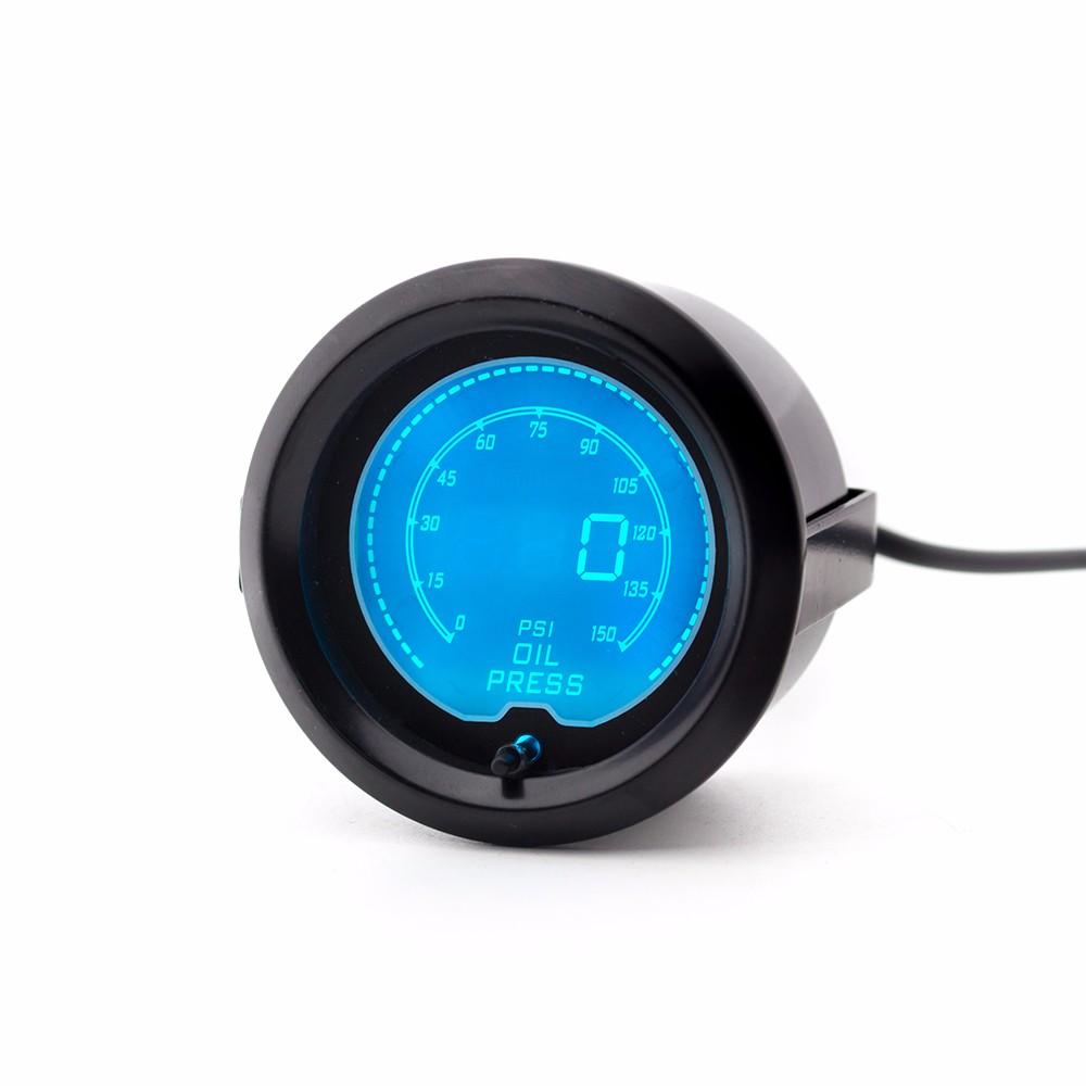 LCD 7 Color 2inch 52MM Digital Oil pressure gauge 52mm Digital Oil Pressure Meter Car Meter Oil pressure sensor