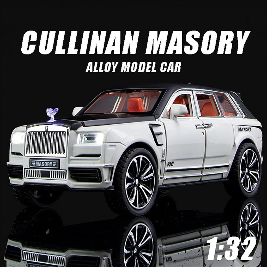 1:32 Scale Alloy Model Car for Cullinan, Zinc Alloy Pull Back Toy Car with Sound and Light, Luxury SUV Miniature Metal Vehicle Collectible Toys