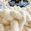 Роскошный мягкий плед из искусственного кроличьего меха, пушистый теплый однотонный плюшевый плед для дивана, кровати, одинарный, двуспальный, весенне-осенний, клетчатый