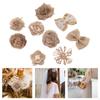 9Pcs Jute Bows Embellishments Rustic Sewing Supplies Decor Bowknot Ornaments for Scrapbooking