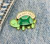 New Enamel Pin Turtle Cute I'm Not Fast Metal Pin Gift Birthday 1 Piece