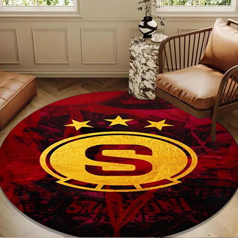 Sparta Prague Football Round mat, Anti-slip Circle Carpet Chair rug For livingroom,Bedroom, doormat home decor Gift Christmas Gifts