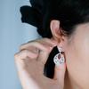 Huitan Elegant Classic Teardrop Dangle Earrings for Women Hollow Trendy Wedding Full Cubic Zirconia Royal Party Fancy Jewelry