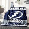 Tampa Bay Lightning Logo Four Seasons Blanket Customized With Your Name Lightweight And Warm Perfect Gift For Home Office Camping Sofa Travel Beach