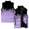 Ladies' Casual And Fashionable Sleeveless Vest Floral Pattern Printed Cotton Jacket