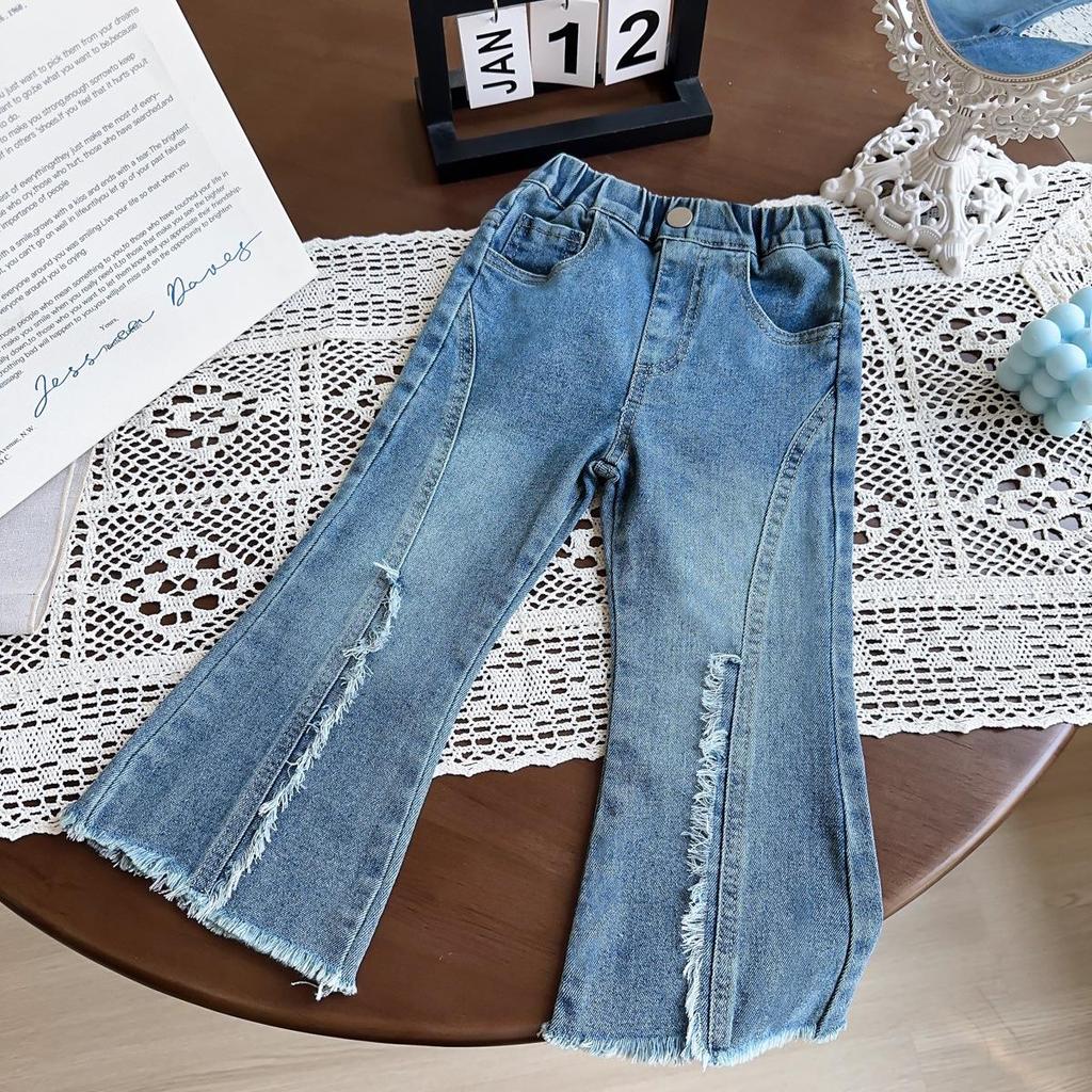 Модные расклешенные джинсы для девочек - Коллекция Весна/Осень BQA017