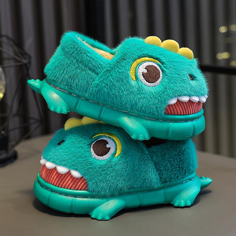 Children's Cotton Slippers for Autumn/Winter 2023: Warm, Covered-Heel Indoor Shoes for Boys and Girls, Infant Sizes Available.