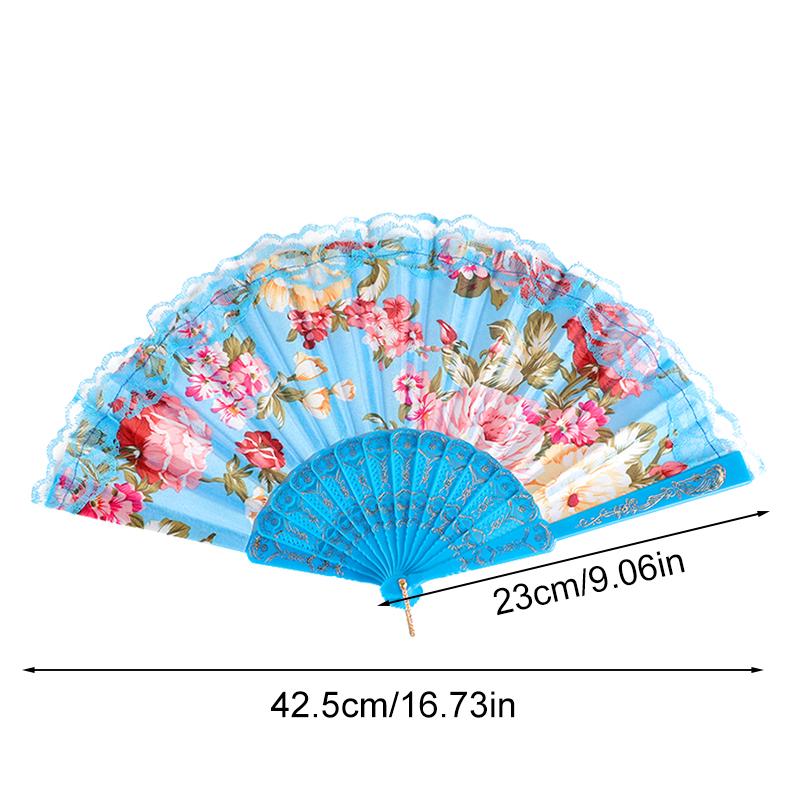 1 шт. Фотореквизит Классический реквизит для выступлений Эстетическая красота Складной веер Модный пионный кружевной веер