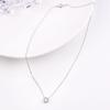 92.5 Silver Simulant Diamond Round Necklace Ss238N