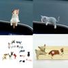 Cat Fingurine Computer Monitor Decor Mini Dog Kitty Screen and TV Decorations Personalized Car Accessories Mascot Crafts