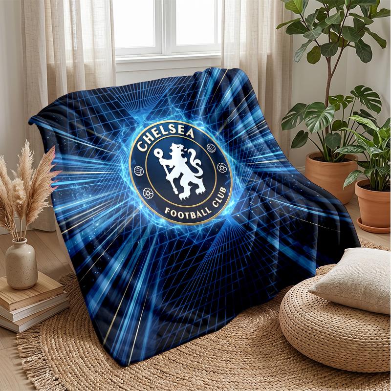 Chelsea FC Theme blanket Soft Flannel Blanket Plush Throw Blanket Cozy Sofa Bed Blanket for Home Decor