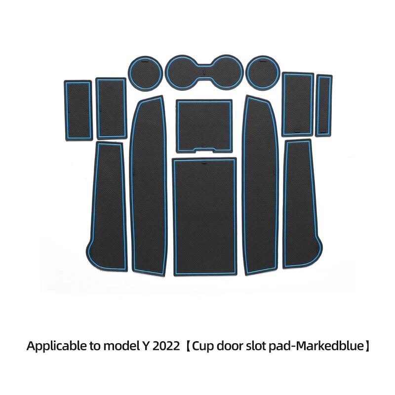 For Tesla Model 3 Y 2017-2023 Car Interior Accessories Door Slot Pad Cup Holders Non-Slip Mats Center Console Storage Pad