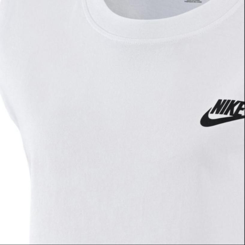 Nike Майки женские белые с круглым вырезом, средней толщины, другие цвета FB8226-100