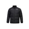 Li Ning Short Stand Collar Down Jacket Winter Men Jackets Black AYMQ589-1