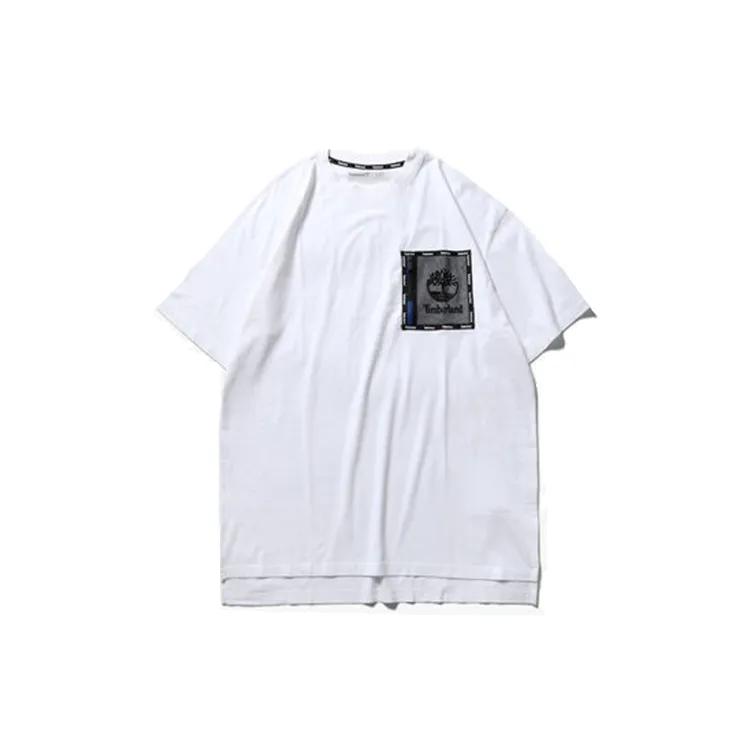 Timberland T-Shirts Men's White Crew Neck Moderate Straight Fit (Unisex) T-Shirts A22SN100