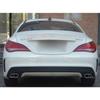 For Mercedes Benz W117 CLA 2013-2016 Titanium Black / Silver Car Tail Throat Exhaust Pipe Muffler Tip Cover Trims 2Pcs/Sets