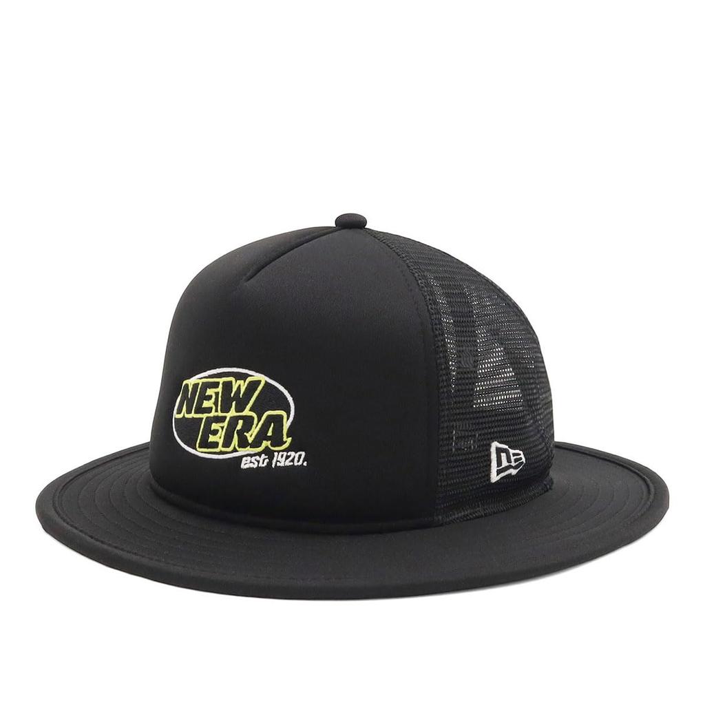 NEW ERA 5-Panel Bucket Hat Mesh A-Frame Black Polyester Unisex Streetwear L/XL