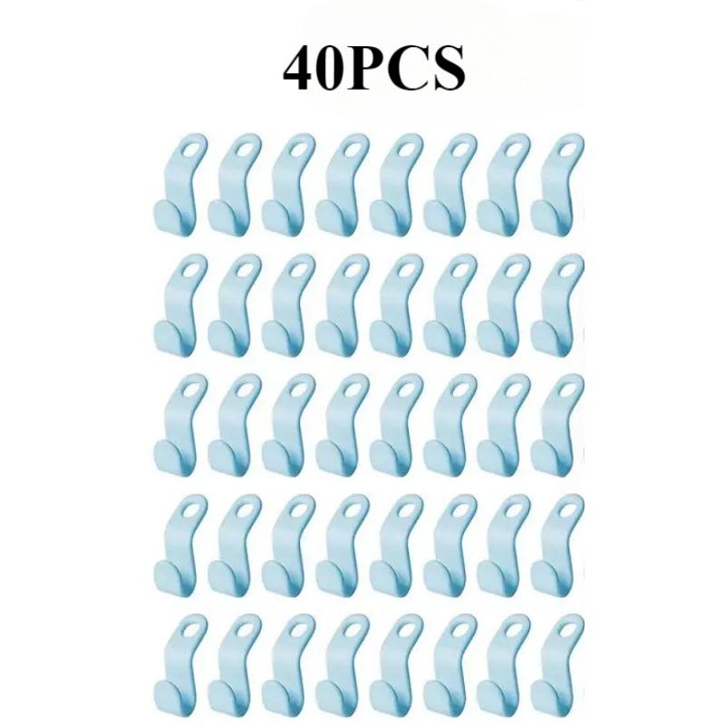 60 шт. крючки для вешалок для одежды, экономящие место, удлинитель для вешалок, органайзер для шкафа, пластиковые удлинители, зажимы для пальто, рубашки