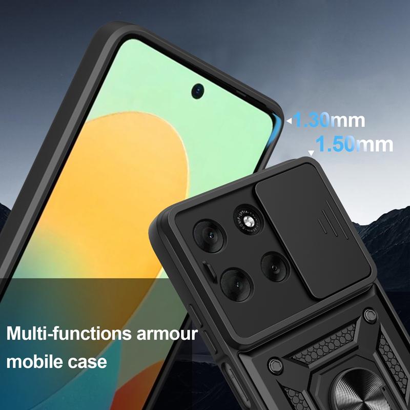 For Motorola Moto G86 5G Case Shockproof Armor Magnetic Holder Ring Case For Moto G86 G 86 MotoG86 Slide Lens Protect Cover