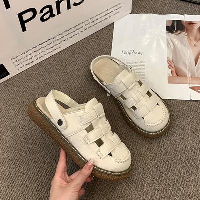 Босоножки Баотоу женские туфли с отверстиями новая весна и лето два способа носки Баотоу полушлепанцы для улицы беременные женщины одинарная обувь