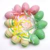 12Pcs Durable Decorative Plastic Egg Hanging Pendant Festive Ambience Home Decor