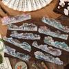 10 Листов Китайский Древний Стиль Пейзаж Длинная Полоса Наклейки Горные и Речные Узоры тушью для Скрапбукинга DIY Декора