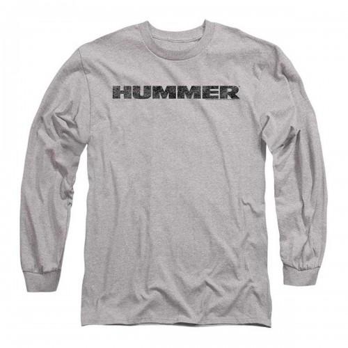 Hummer Mens Distressed Heather Logo Long-Sleeved T-Shirt