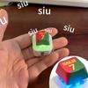 Новый креативный брелок-клавиша Siu Нажми и сожми Снятие стресса Клавиатура Звукоиздающий и световой брелок Подарок Аниме