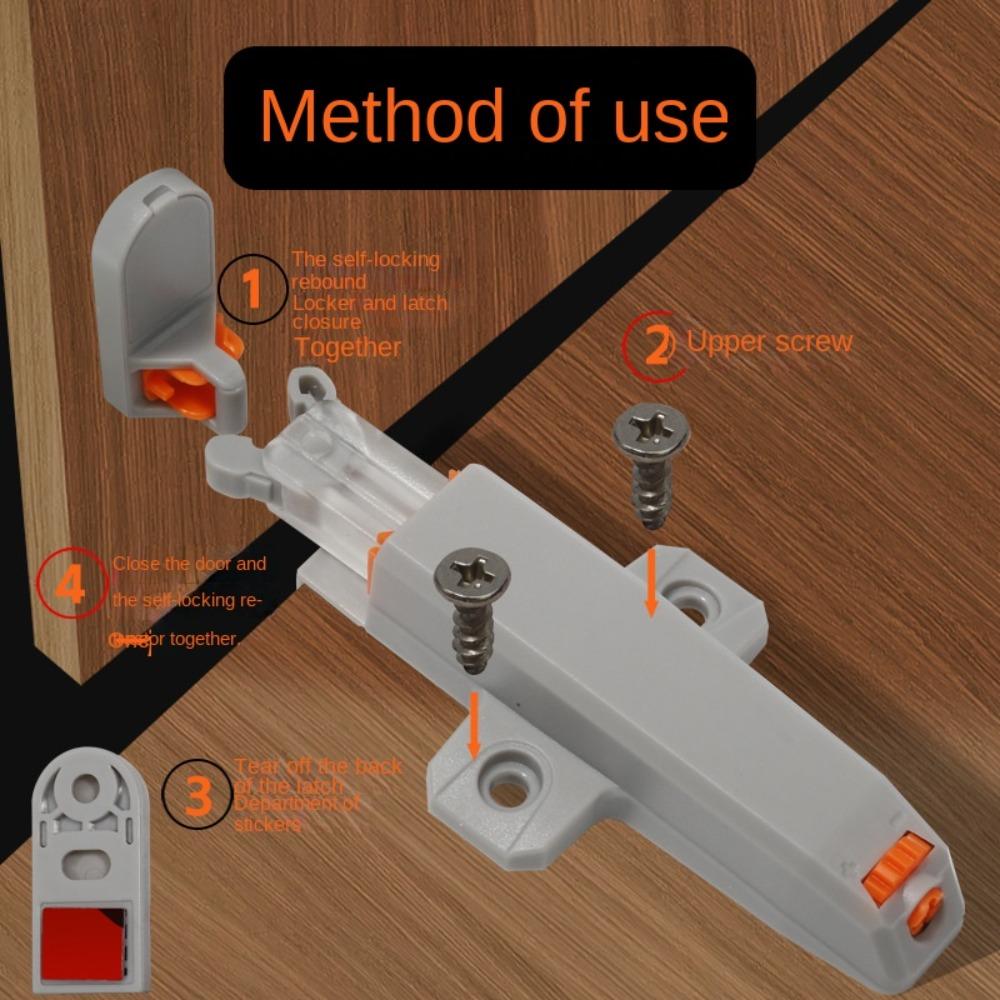 Invisible Cabinet Catches ABS Rebound Device New Door Lock Buckle Cabinet Door