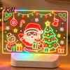 Led Acrylic Message Board LED Drawing for Kids, Rechargeable DIY Light Up Tablet with 7 Color Kids Pens, Neon Glow Note Board, Back to School