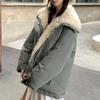 Fashion Winter Woman Parkas Thick Warm Artificial Wool Jacket Loose Women's Coats