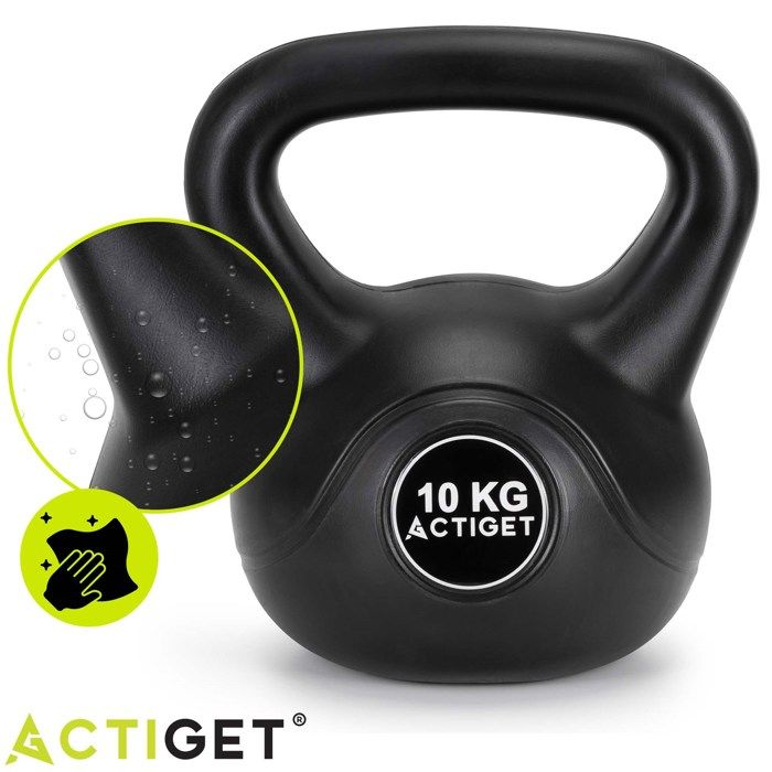 Kettlebell - SPRINGOS - ACTIGET 10 kg - ABS durable - Poignée confortable - Idéal pour fitness