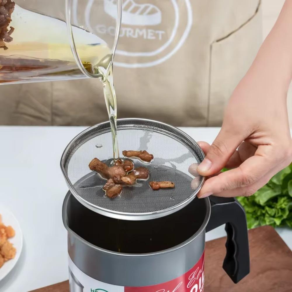 Large Capacity Oil Filter Pot Isolate Impurities Grease Dripping Separator Storage Jug  Kitchen