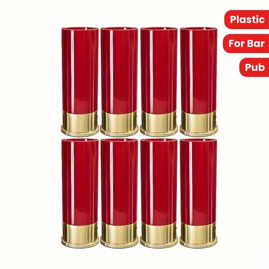 8 из них. Стакан для стрельбы пулями 12 калибра, пластиковый стакан для стрельбы, подходит для баров, пабов, клубов, ресторанов, домашнего использования, питьевых принадлежностей, подарков