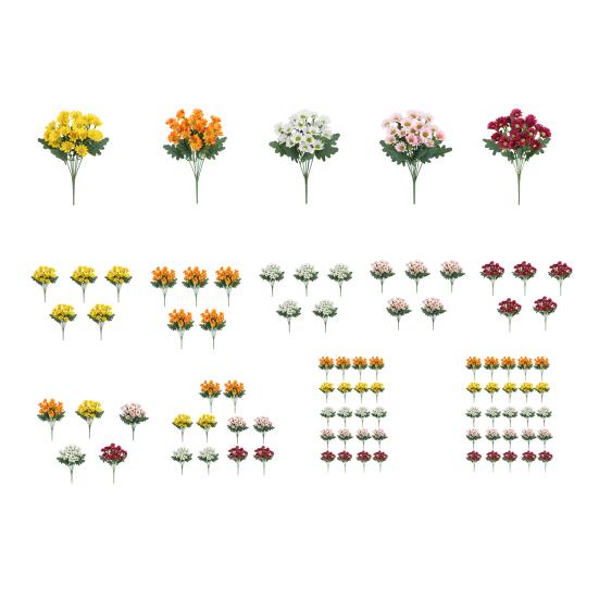 1/5/10/20/25 шт. Искусственный цветок 7 вилок Устойчивый к УФ-лучам Искусственный цветок Дом