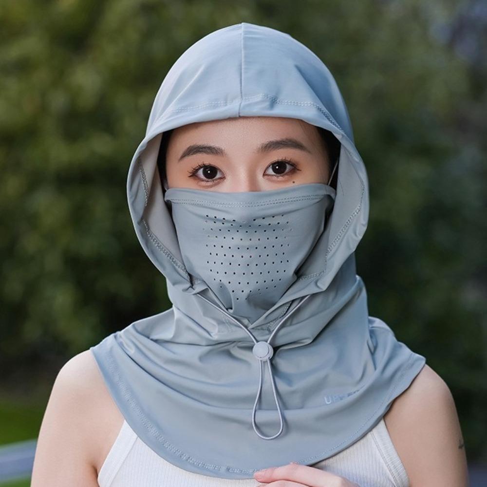Breathable Mask Cap with Shawl Sunscreen Hat New Head Wrap  Outdoor Sports
