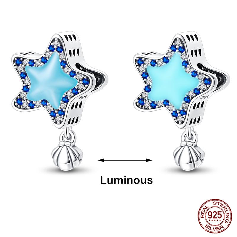 Copper Glow In The Dark Firefly Honeybee Star Charms Beads Fit Qikaola Original Bracelets Fine Diy Jewelry Gift