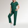 Ladies' Comfortable And Casual Solid Color Short Sleeved Pants Protective Suit Set