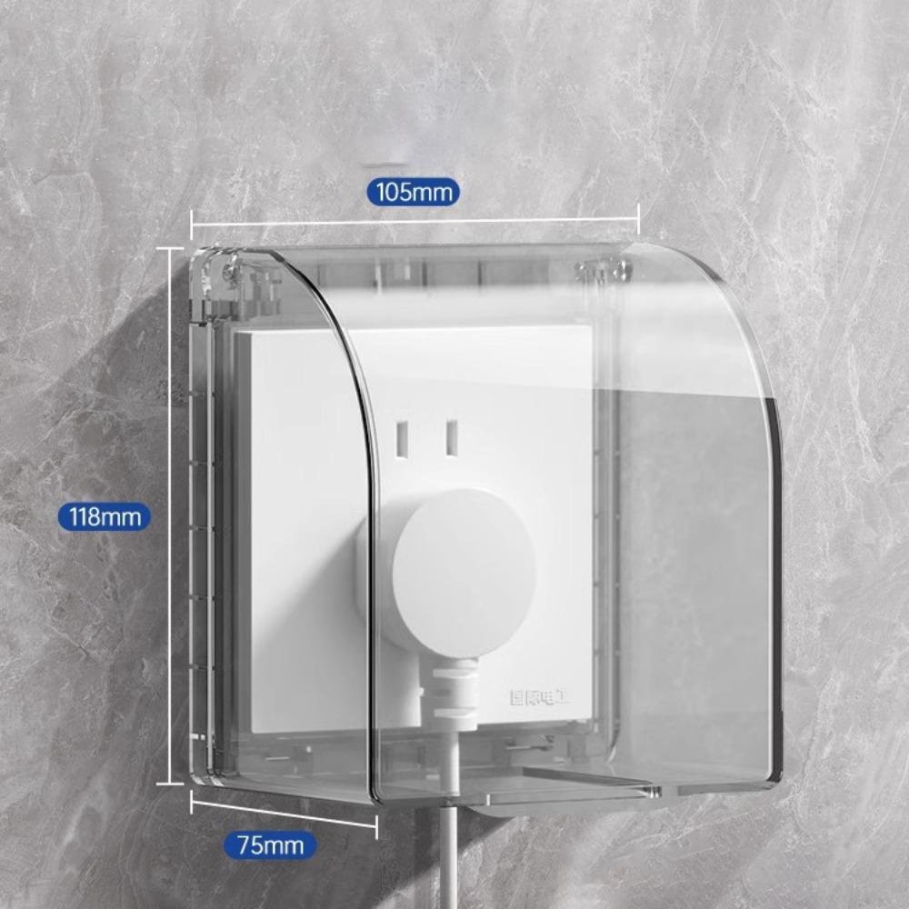 Dust Proof Outlet Case Transparent Electrical Safety Guard Electric Plug Cover