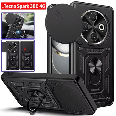 Защитный чехол для Tecno Spark 30C 4G (КЛ5, кл5н) Чехол-слайд для камеры, защитное кольцо для объектива, подставка, задняя крышка для Tecno Spark 30C Capa