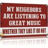 1 Pc, Decor Vintage Man Cave Decor Funny Sarcastic Music Metal Sign Garage Bar Patio Wall Decor Men's Gift
