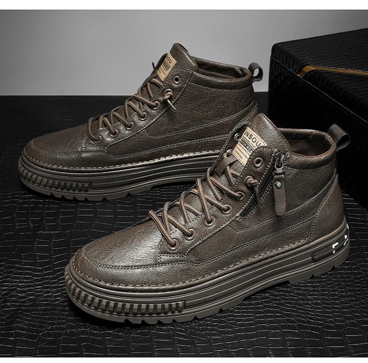 High Top Board Shoes for Men Autumn/winter 2024 Fashion Trend for Men  Small White Shoes