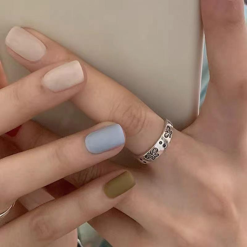 Модное тонкое кольцо-бабочка женская мода личность ретро инс кольцо с открытием регулируемое