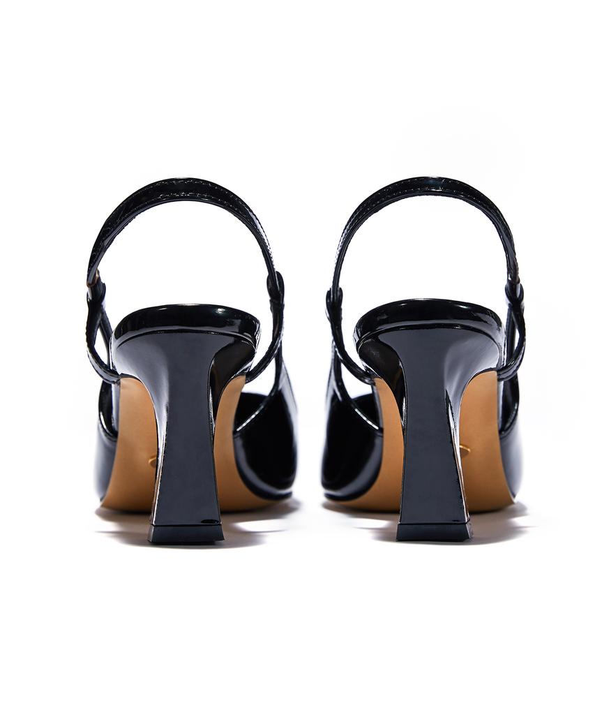 Briana Square Slingback [Black Patent]