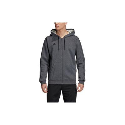 adidas Core18 Fz Hoody Logo Print Zip Jacket Men Jacket Grey FT8070