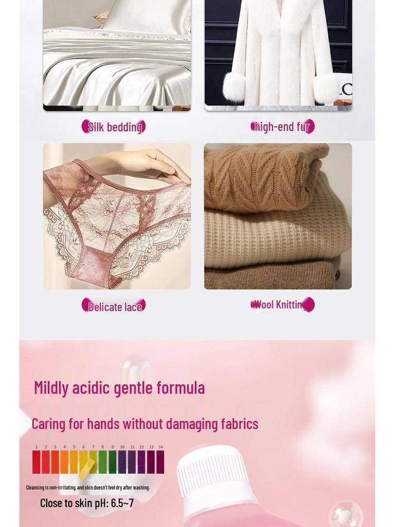 Роскошный шелковый стиральный порошок для шерсти и кашемира для свитеров и шерстяных изделий, пригодных для ручной стирки