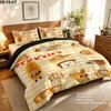 Bread Thief Pattern Bedding Quilt Set Quilt Cover Pillowcase Home Birthday Gift(1 * duvet cover + 2 * pillowcase, without core)