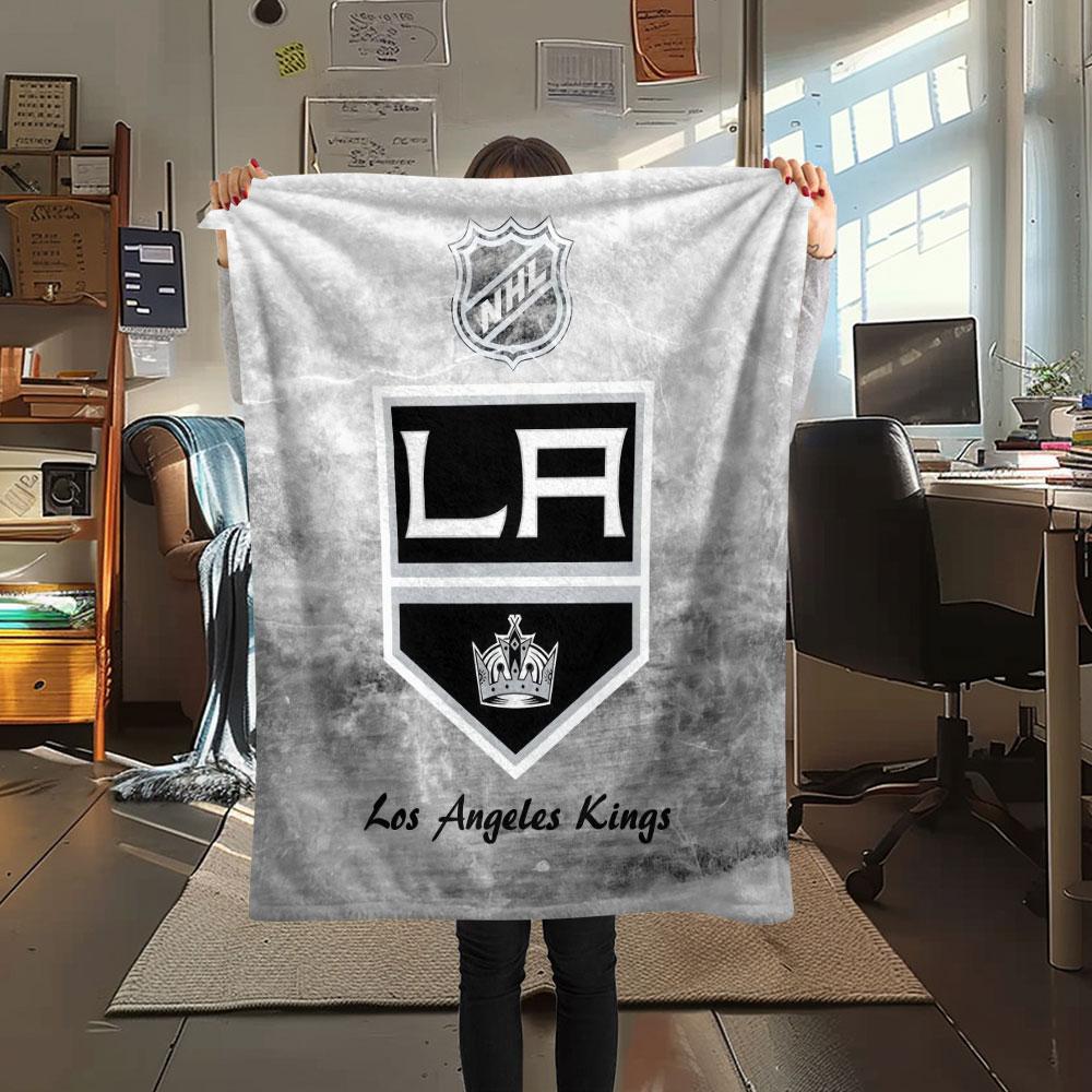 LA Kings Printed Flannel Blanket, soft throw for bedroom sofa, washable, Christmas present, great gift.