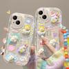 Applicable To Apple 16pro Mobile Phone Case IPhone 15 Cute Cartoon Duck Doll Chain 14/13 Transparent Silicone XR